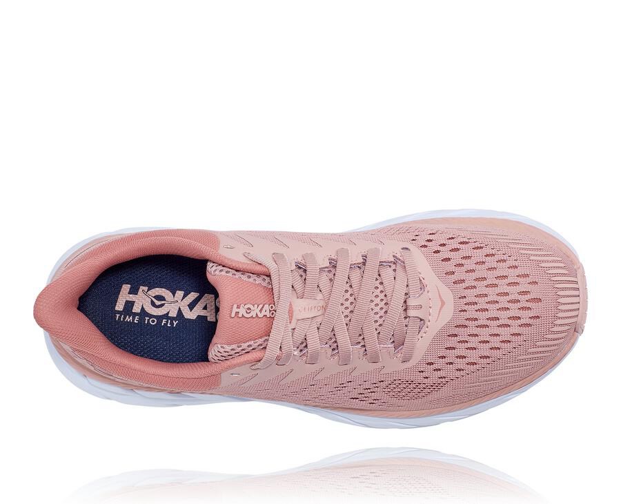 Hoka One One Koşu Ayakkabısı Kadın Pembe - Clifton 7 - PV7291603